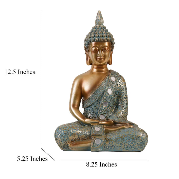 Turquoise Meditating Buddha