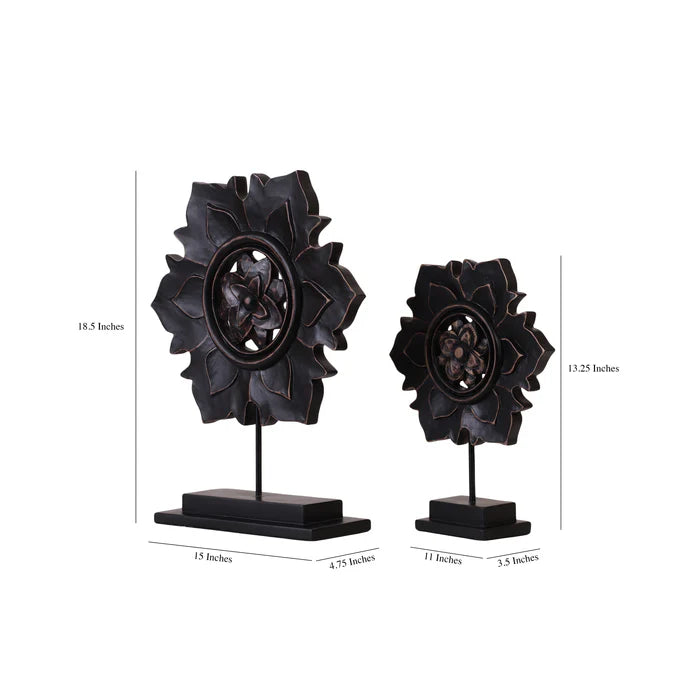 Petalora Black Table Accent (Single)