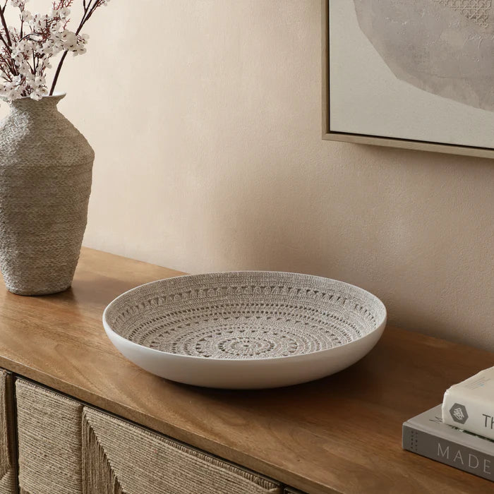 Crochella Textured Platter (White)