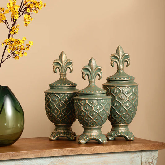 Ceramic Pineapple Decorative Jar with Lid (Single)