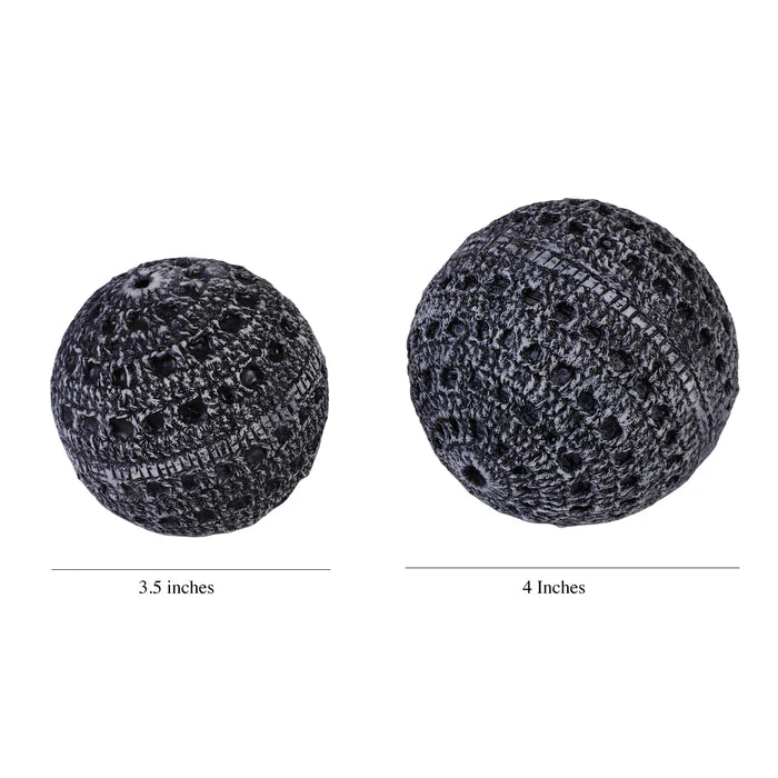 Grey Lattice Ball Table Accent (Single)