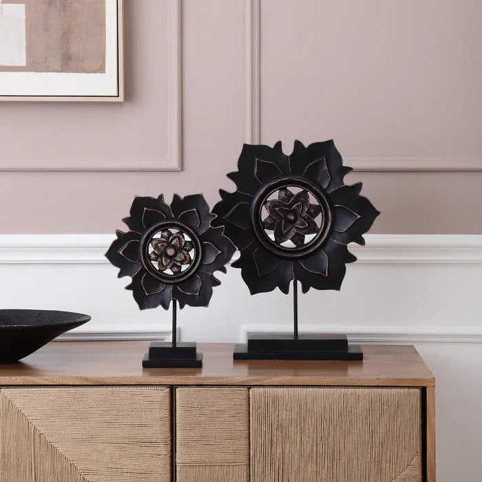 Petalora Black Table Accent (Single)