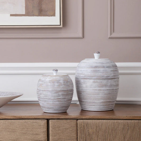 Dualora Sculpted Table Accent (White)