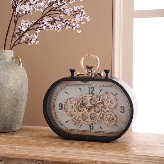 Oval Stop Watch Table Clock